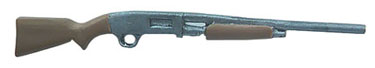 Dollhouse Miniature Pump Shotgun Dark Stock